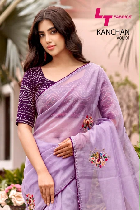 Kanchan Vol 1 By Kashvi Linen Cotton With Work Saree